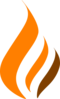 Maron  Flame Logo Clip Art