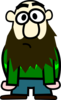 Bald Man With Beard Cartoon Clip Art