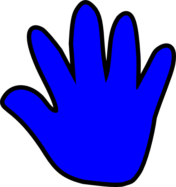 Download Child Handprint Blue Clip Art at Clker.com - vector clip ...