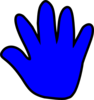Child Handprint Blue Clip Art