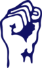 Blue Fist Clip Art