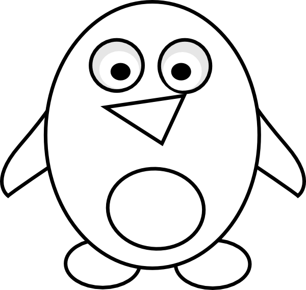 Penguin Outline Clip Art at Clker.com - vector clip art online, royalty