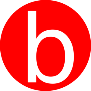 Red, Rounded, With B Clip Art