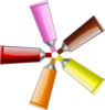 Color Tube Red Yellow Brown Orange Pink Clip Art