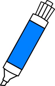 Blue Dry Erase Marker Clip Art