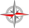 Red Grey Compass Final Clip Art