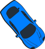 Blue Car - Top View - 310 Clip Art