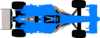 Blue Formula One Racer Clip Art