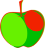 Red Green Apple Clip Art