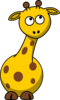 Small Turn Giraffe Looking Up Clip Art