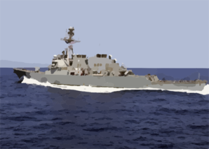 The Guided Missile Destroyer Uss Donald Cook (ddg 75) Conducts A High-speed Maneuver Clip Art