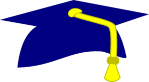 Navy Blue Graduation Cap Clip Art
