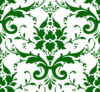 Dark Green Damask Clip Art