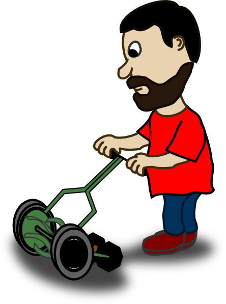 Man Cutting His Grass Clip Art at Clker.com - vector clip art online