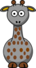 Gray Giraffe With 20 Dots- Fixed Nose Clip Art