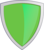 Green Shield With Light Reflex2 Clip Art