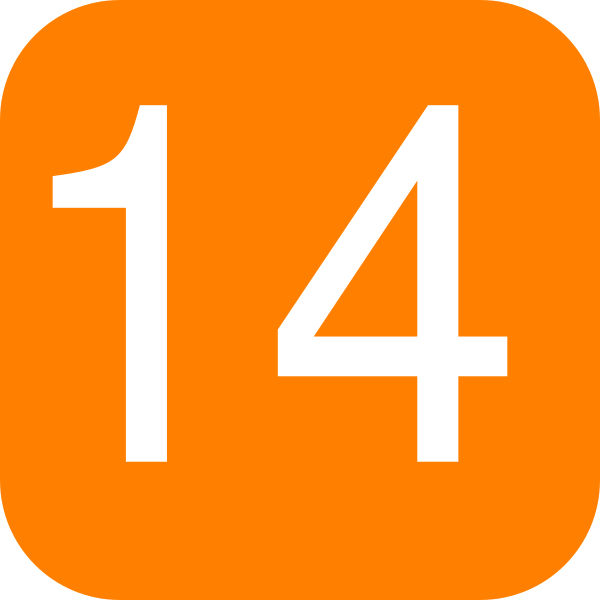 Orange, Rounded, Square With Number 2 Clip Art at Clker.com - vector ...