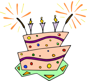 Purple Pink Birthday Cake Clip Art