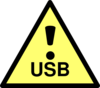 Yellow Caution Usb Clip Art