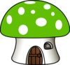 Green Mushroom House Clip Art
