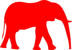 Elephant Red Clip Art