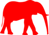 Elephant Red Clip Art