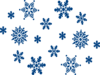Blue Snowflakes Clip Art