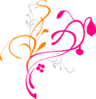 Orange Pink Vine Clip Art