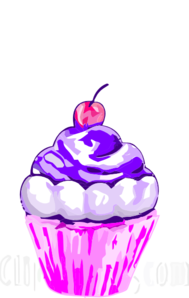 Purple Cupcake Clip Art