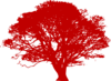 Red Tree Silhouette Clip Art