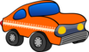 Orange Cartoon Car Clip Art