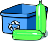 Recycle Blue Bin Bottles Clip Art