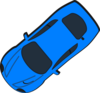 Blue Car - Top View - 220 Clip Art