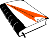 Orange And Black Book Clip Art