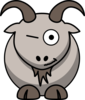 Goat Winking Clip Art