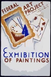 Exhibition Of Paintings - Federal Art Project Works Progress Administration, Illinois Clip Art