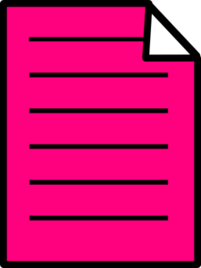 Pink Document Clip Art