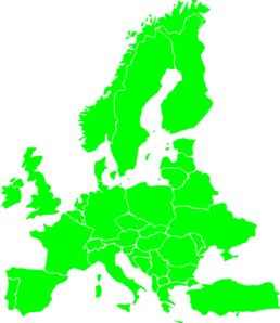 Europe Map Green Clip Art