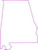 Alabama Outline-purple Clip Art