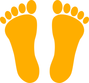 Two Feet Orange Clip Art