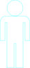 Outline Of Man Cyan Clip Art