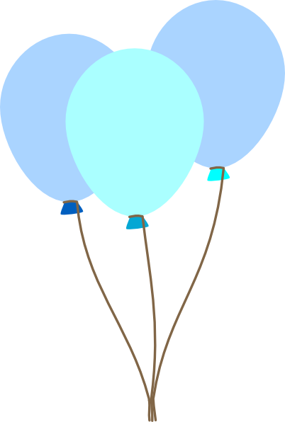 Emmas Blue Balloons Clip Art at Clker.com - vector clip art online