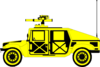 Yellow Hummer Clip Art