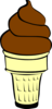 Chocolate Soft Served Ice Cream Cone Clip Art