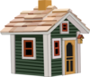 Green Cottage Clip Art