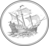 Grey Logo Galleon Emporium Clip Art