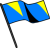 Blue Gold Black Flag Clip Art