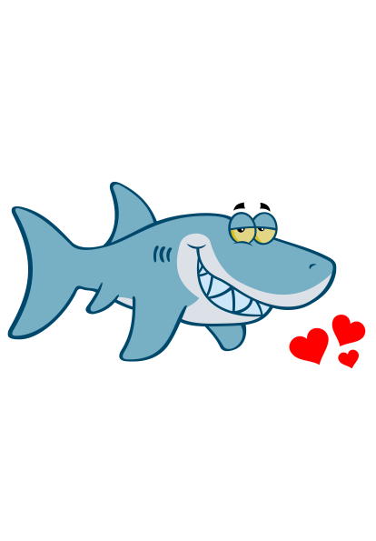 Valentine Shark Clip Art at Clker.com - vector clip art online, royalty ...