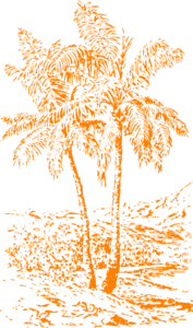 Orange Palm Tree Clip Art