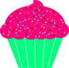 Cupcake Green Clip Art